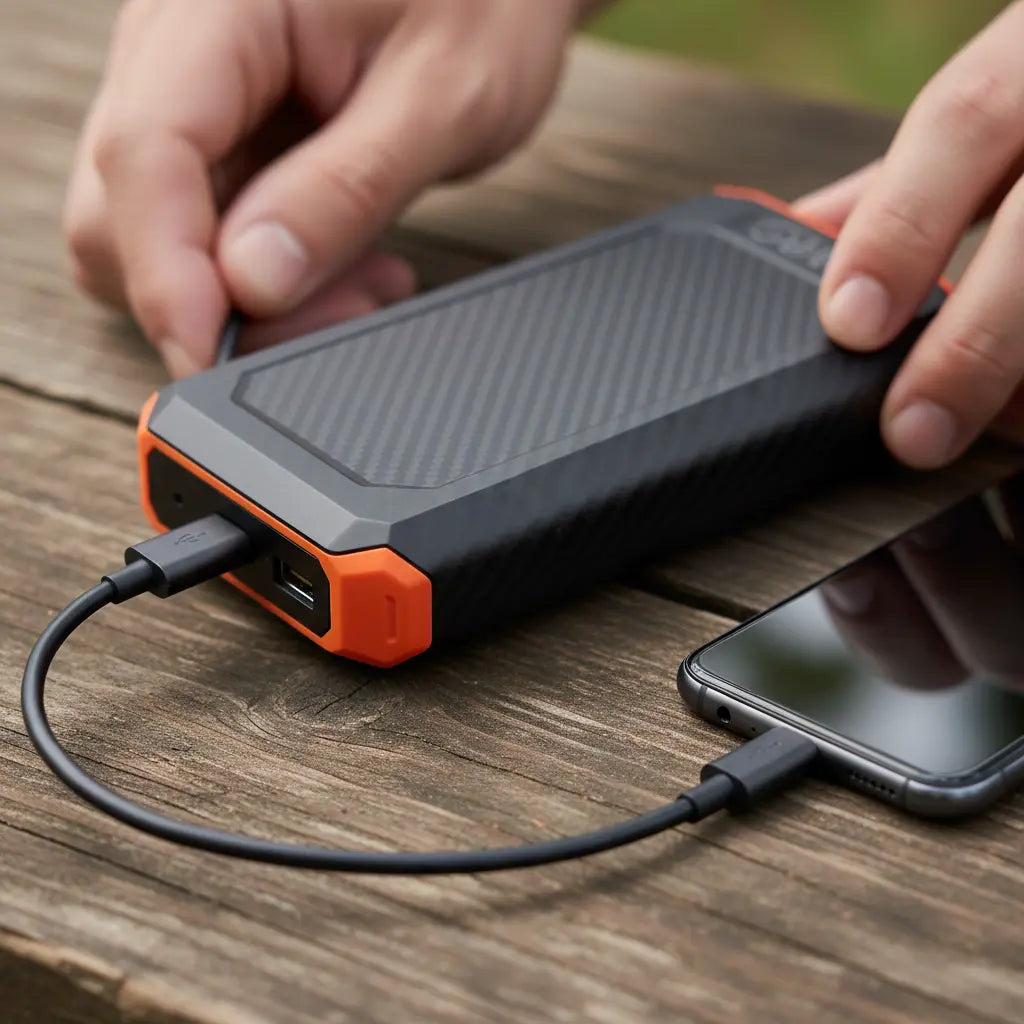Portable Solar Charger Waterproof – Outdoor Solar Power Backup for Phones & Devices