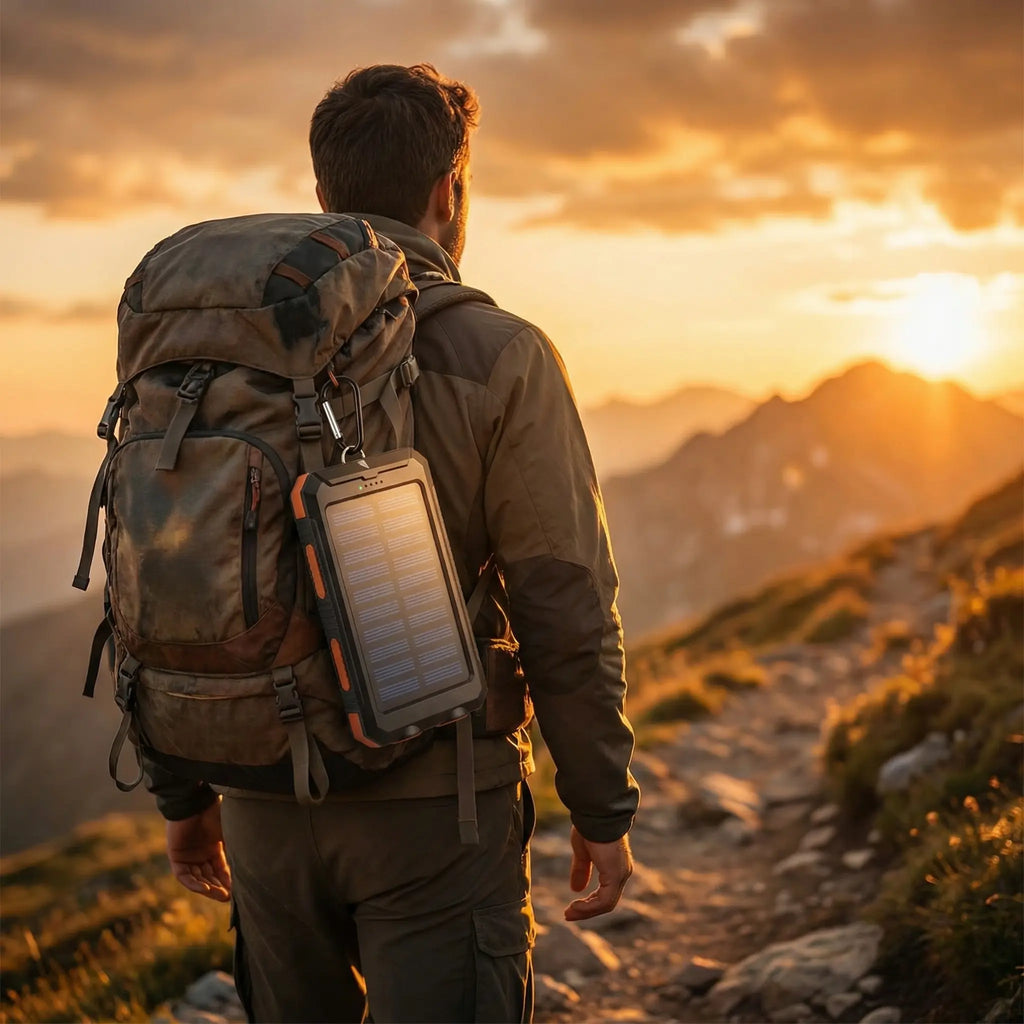 Portable Solar Charger Waterproof – Outdoor Solar Power Backup for Phones & Devices