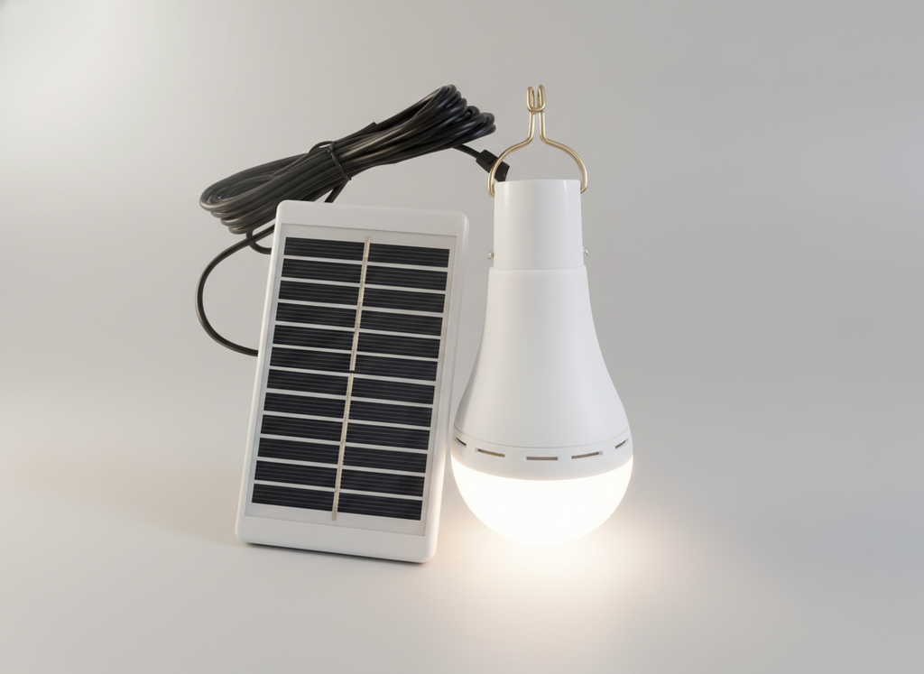 Solar Emergency Light Bulb IP68 – USB Rechargeable Backup Light for Camping & Emergencies