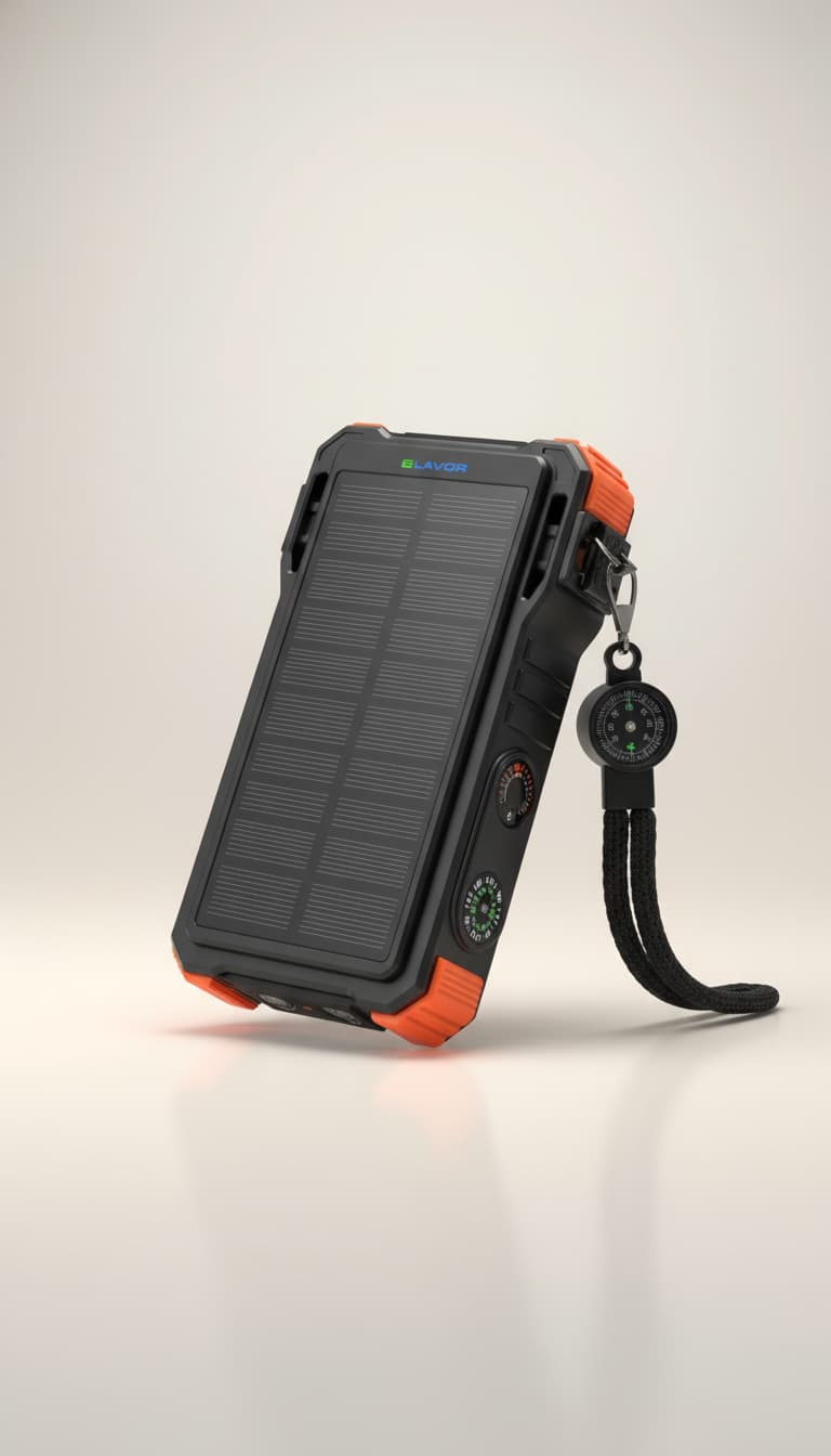 BLAVOR Solar Power Bank 20000mAh Built-in Cables, Wireless Charger for Apple Watch, 20W Fast Charging Battery Pack with USB C, Flashlight, Solar Charger for iPhone, iPad, iWatch, Samsung