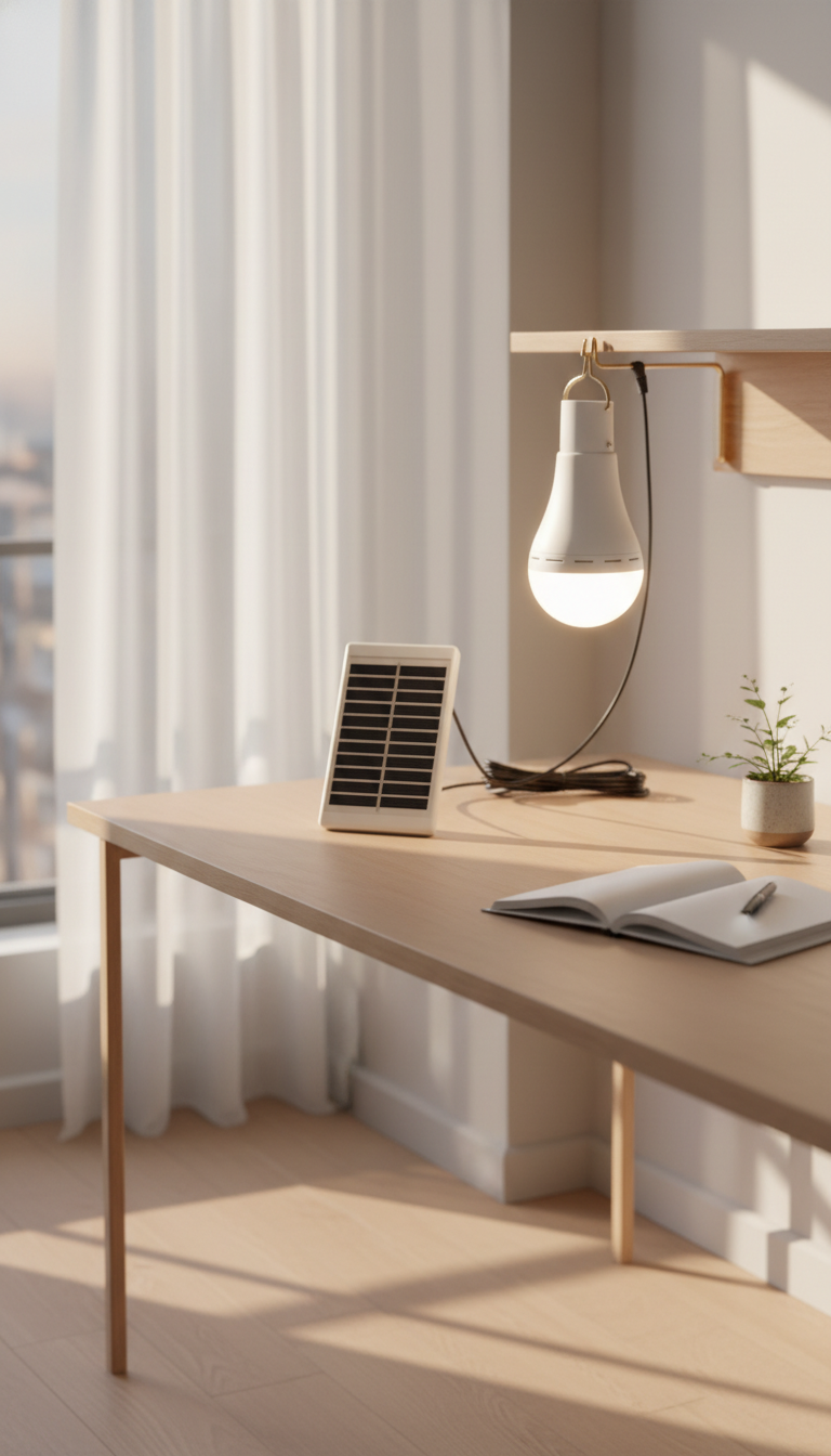 Solar Emergency Light Bulb IP68 – USB Rechargeable Backup Light for Camping & Emergencies