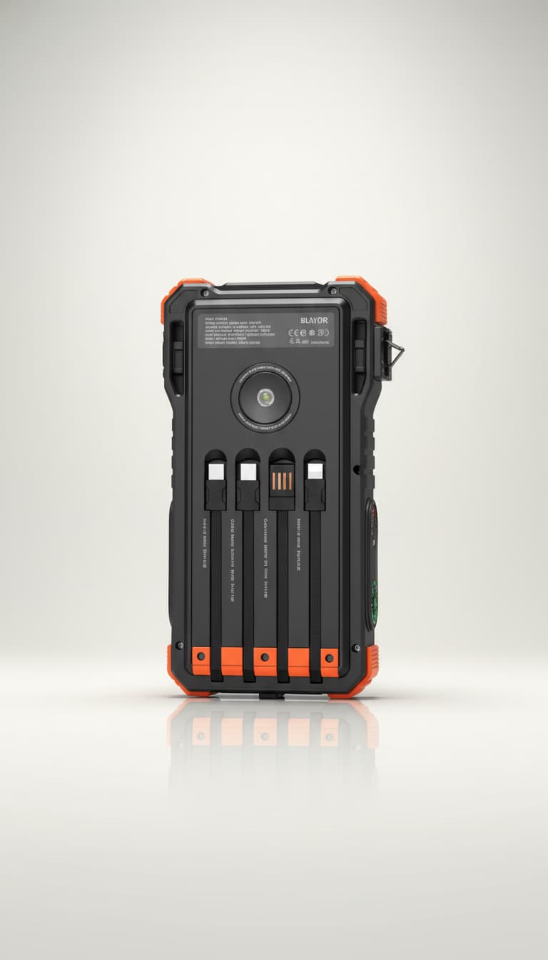 BLAVOR Solar Power Bank 20000mAh Built-in Cables, Wireless Charger for Apple Watch, 20W Fast Charging Battery Pack with USB C, Flashlight, Solar Charger for iPhone, iPad, iWatch, Samsung