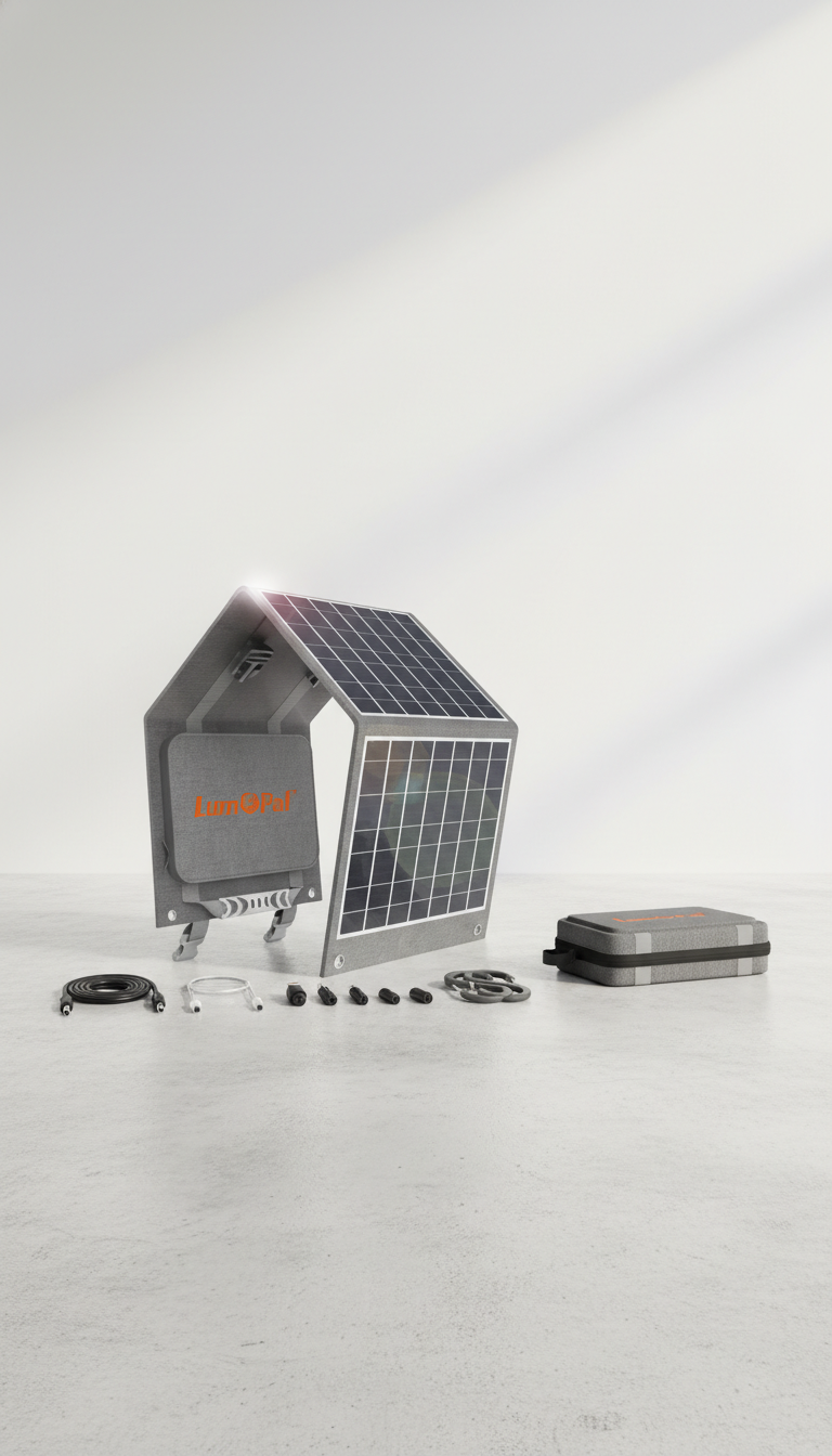 LUM Solar 40 Portable Solar Panel-Gray