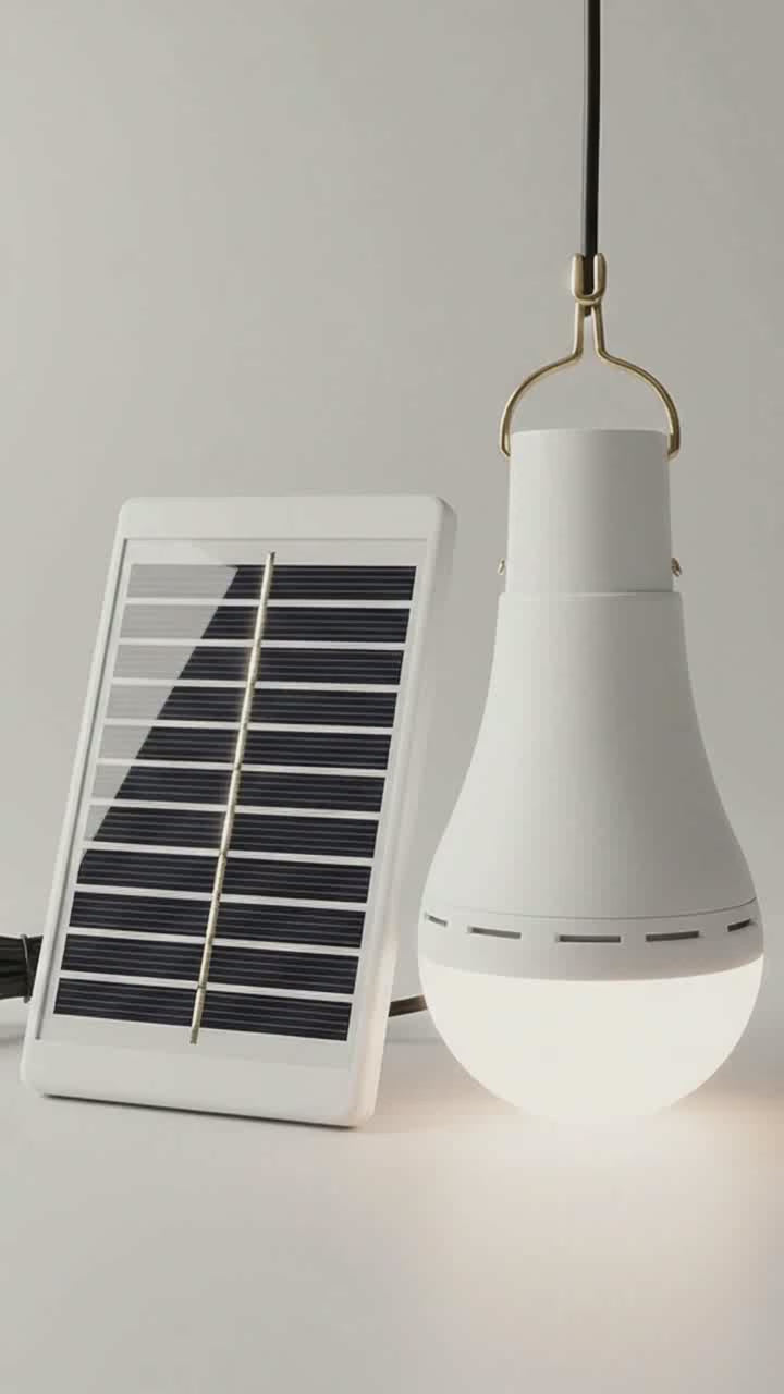 Solar Emergency Light Bulb IP68 – USB Rechargeable Backup Light for Camping & Emergencies